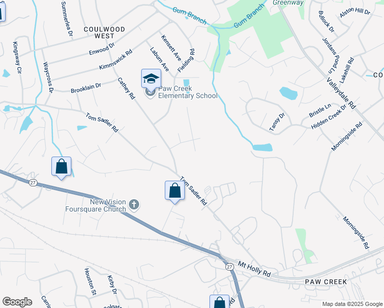 map of restaurants, bars, coffee shops, grocery stores, and more near 803 Balsam Terrace in Charlotte