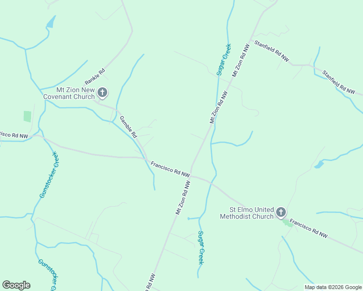 map of restaurants, bars, coffee shops, grocery stores, and more near 813 Mount Zion Road Northwest in Georgetown