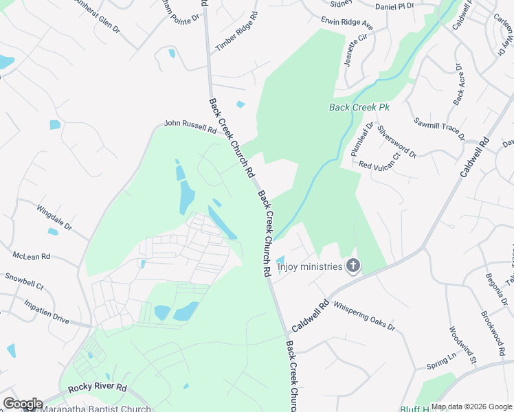 map of restaurants, bars, coffee shops, grocery stores, and more near 3538 Back Creek Church Road in Charlotte