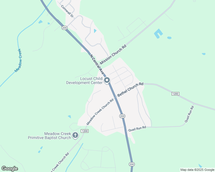 map of restaurants, bars, coffee shops, grocery stores, and more near 931 North Central Avenue in Locust