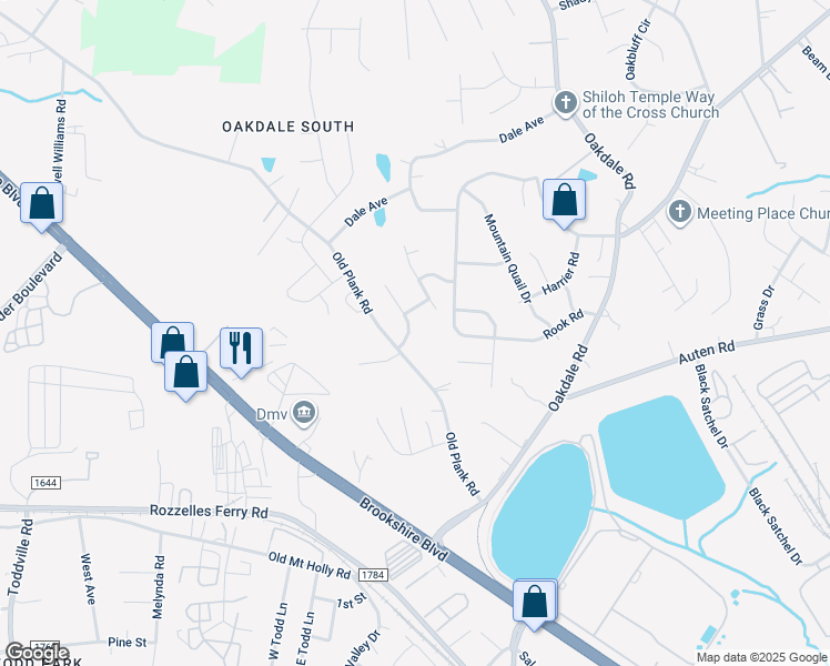 map of restaurants, bars, coffee shops, grocery stores, and more near 318 McGinn Grove Drive in Charlotte