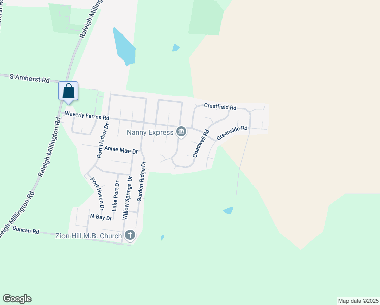 map of restaurants, bars, coffee shops, grocery stores, and more near 4630 Chadwell Cove in Millington