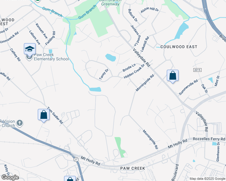 map of restaurants, bars, coffee shops, grocery stores, and more near 508 Moss Stream Lane in Charlotte