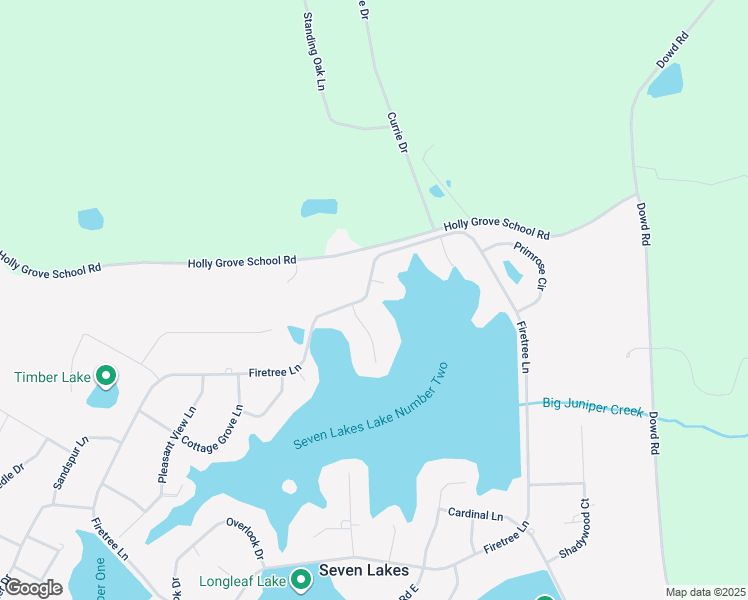 map of restaurants, bars, coffee shops, grocery stores, and more near 187 Firetree Lane in Seven Lakes