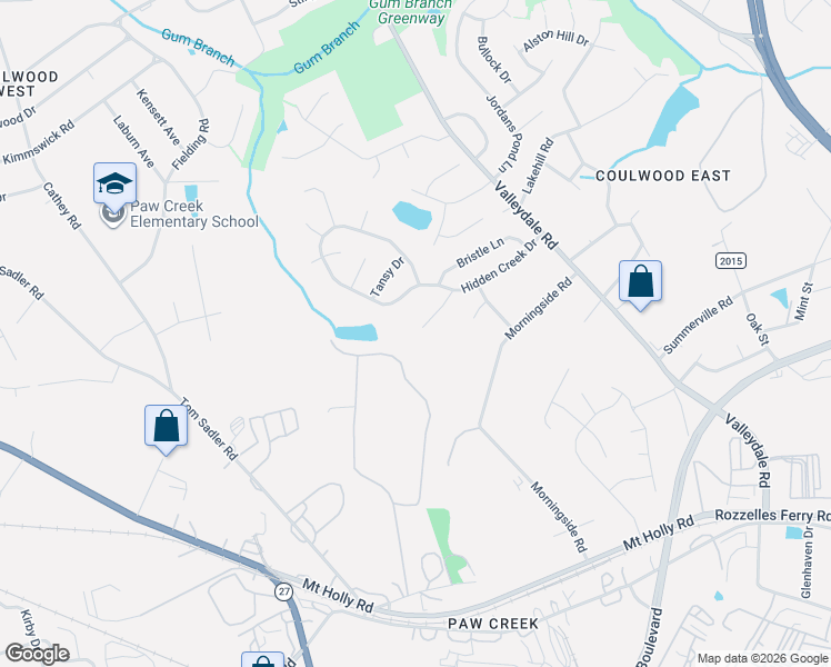 map of restaurants, bars, coffee shops, grocery stores, and more near 508 Moss Stream Lane in Charlotte