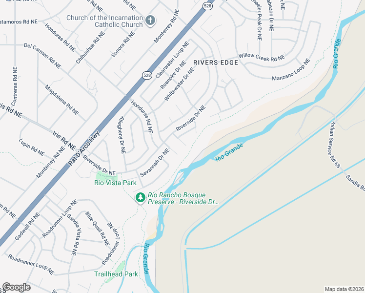map of restaurants, bars, coffee shops, grocery stores, and more near 6762 Wolf Creek Court Northeast in Rio Rancho
