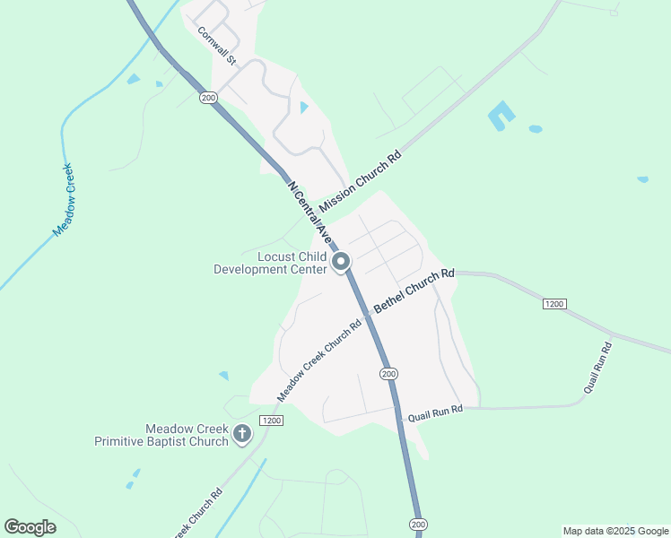 map of restaurants, bars, coffee shops, grocery stores, and more near 931 North Central Avenue in Locust