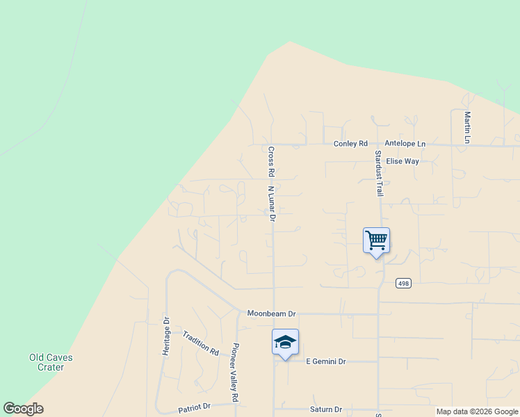 map of restaurants, bars, coffee shops, grocery stores, and more near 7520 Larson Lane in Flagstaff