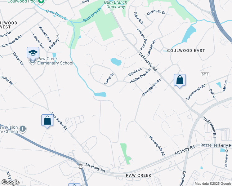 map of restaurants, bars, coffee shops, grocery stores, and more near 508 Moss Stream Lane in Charlotte