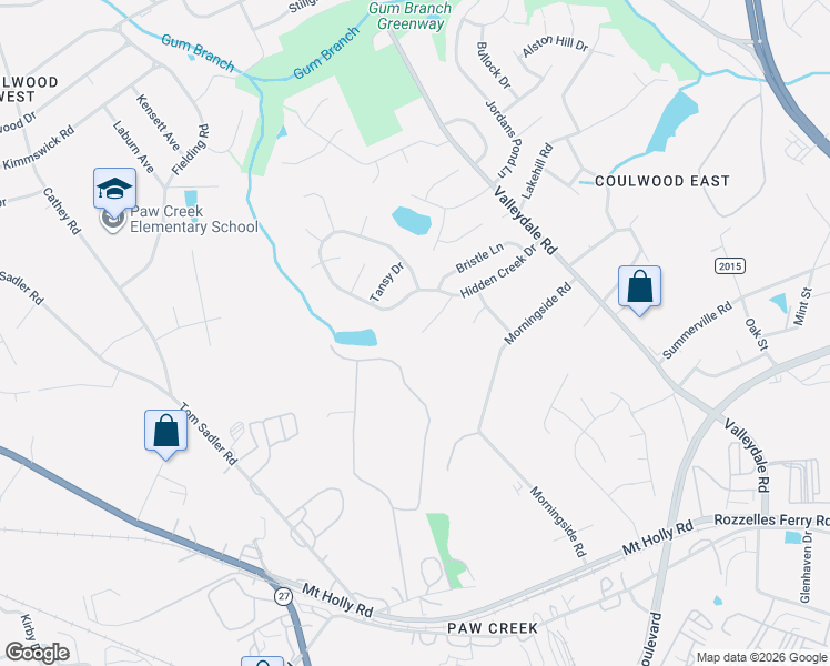 map of restaurants, bars, coffee shops, grocery stores, and more near 508 Moss Stream Lane in Charlotte