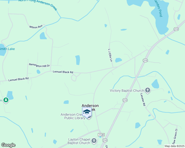 map of restaurants, bars, coffee shops, grocery stores, and more near 259 Lemuel Black Road in Bunnlevel