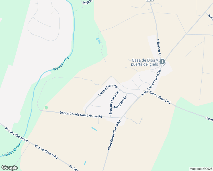 map of restaurants, bars, coffee shops, grocery stores, and more near 403 Grace's Farm Road in La Grange