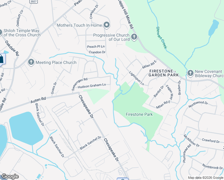 map of restaurants, bars, coffee shops, grocery stores, and more near 5206 June Furr Road in Charlotte