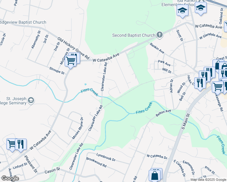 map of restaurants, bars, coffee shops, grocery stores, and more near 103 Dogwood Place in Mount Holly