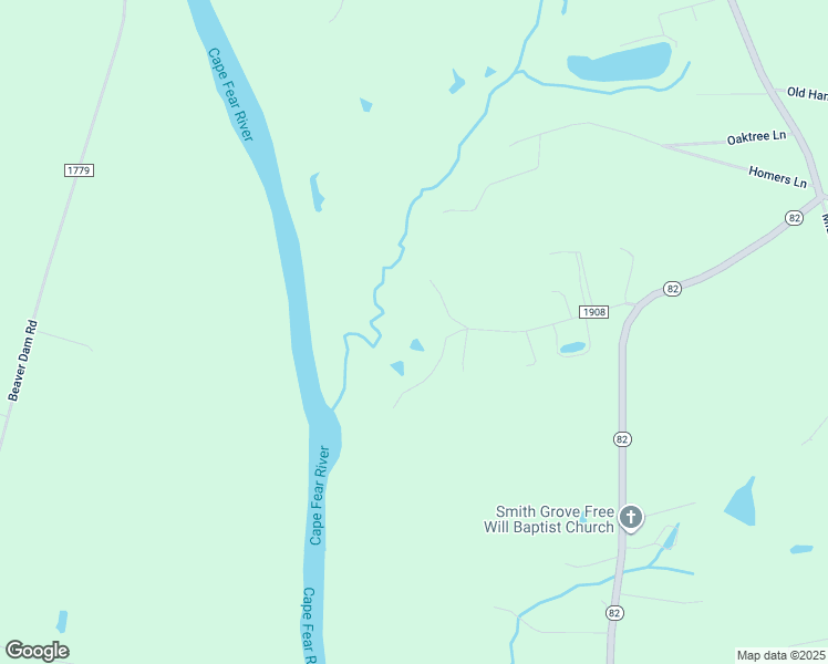 map of restaurants, bars, coffee shops, grocery stores, and more near Bumpas Creek Access in Harnett County