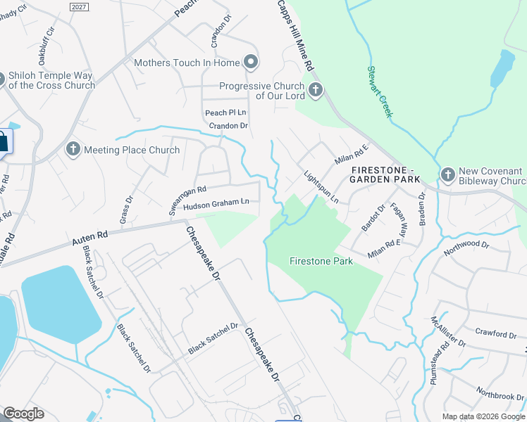 map of restaurants, bars, coffee shops, grocery stores, and more near 5118 June Furr Road in Charlotte