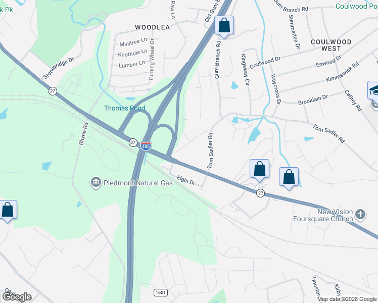 map of restaurants, bars, coffee shops, grocery stores, and more near in Charlotte