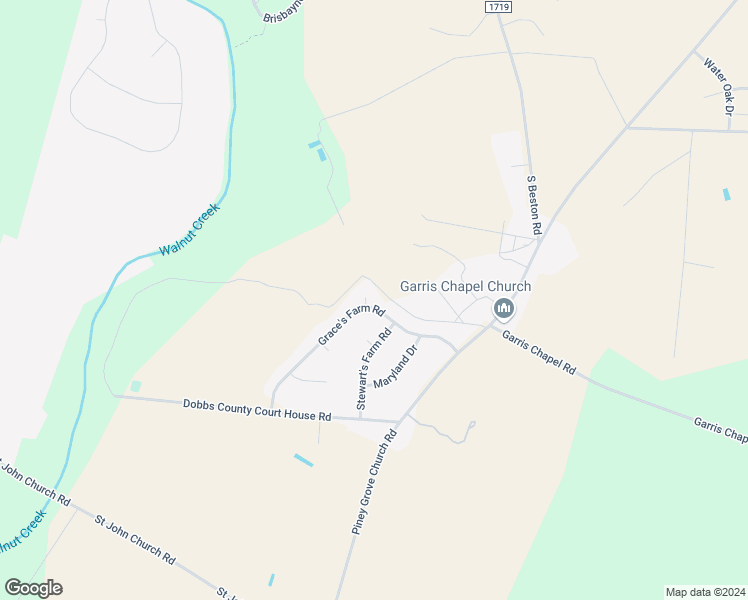 map of restaurants, bars, coffee shops, grocery stores, and more near 305 Grace's Farm Road in La Grange
