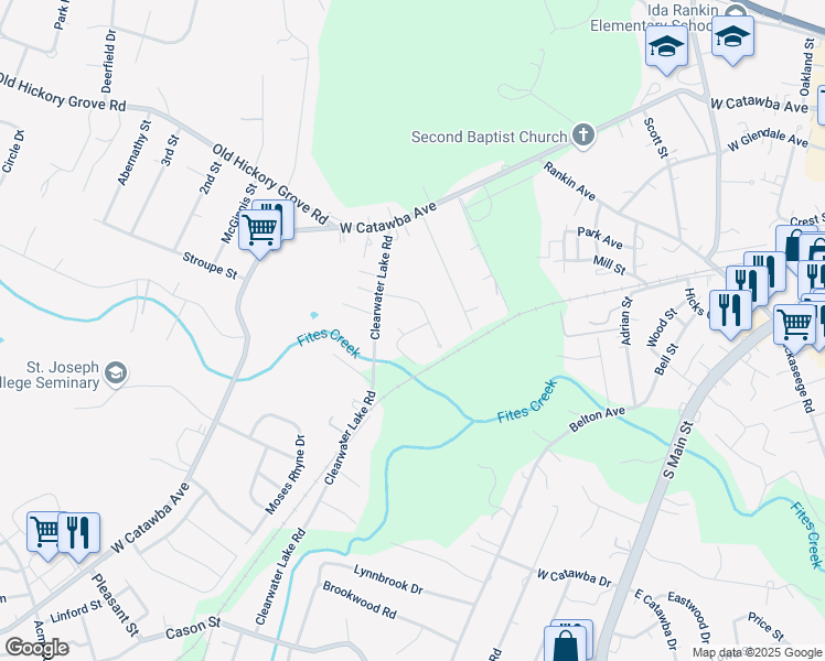 map of restaurants, bars, coffee shops, grocery stores, and more near 103 Dogwood Place in Mount Holly