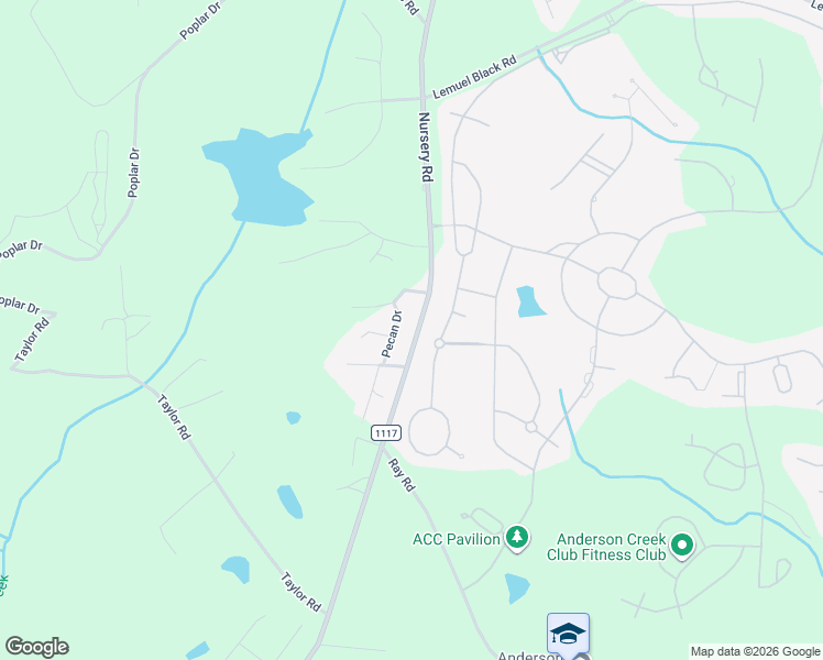 map of restaurants, bars, coffee shops, grocery stores, and more near 40 Pecan Drive in Spring Lake