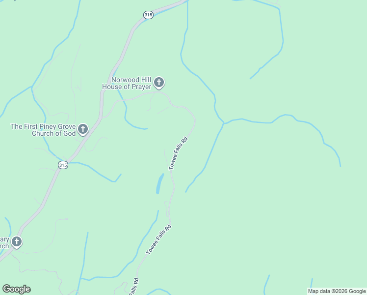 map of restaurants, bars, coffee shops, grocery stores, and more near 241 Towee Falls Road in Tellico Plains