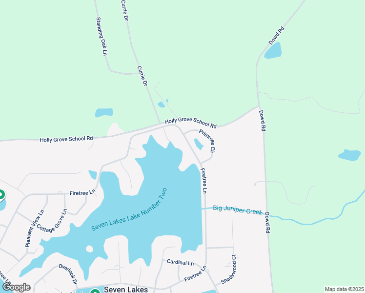 map of restaurants, bars, coffee shops, grocery stores, and more near 161 Firetree Lane in Seven Lakes