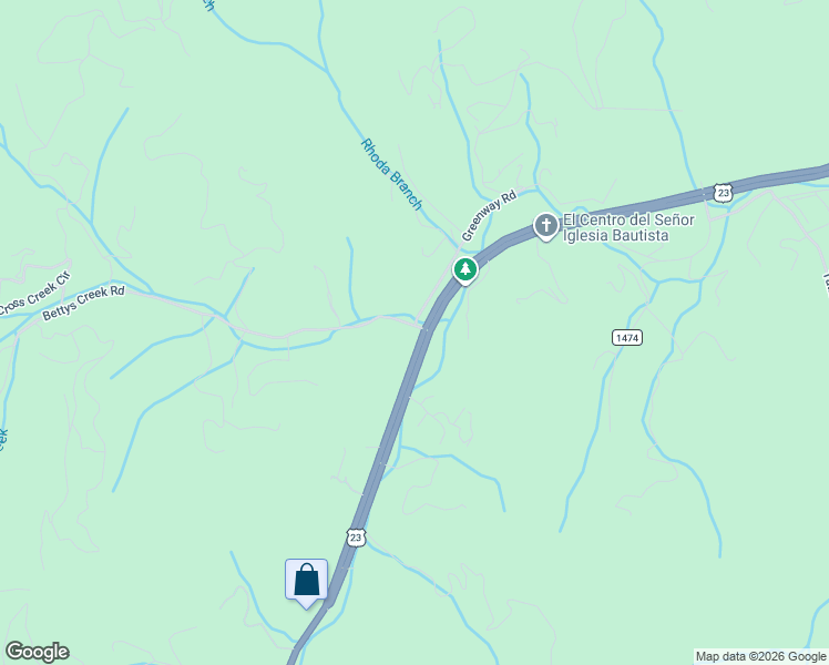 map of restaurants, bars, coffee shops, grocery stores, and more near 7353 US-441 South in Sylva