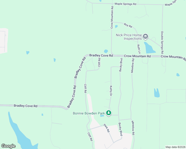 map of restaurants, bars, coffee shops, grocery stores, and more near 191 Cliff Road in Russellville