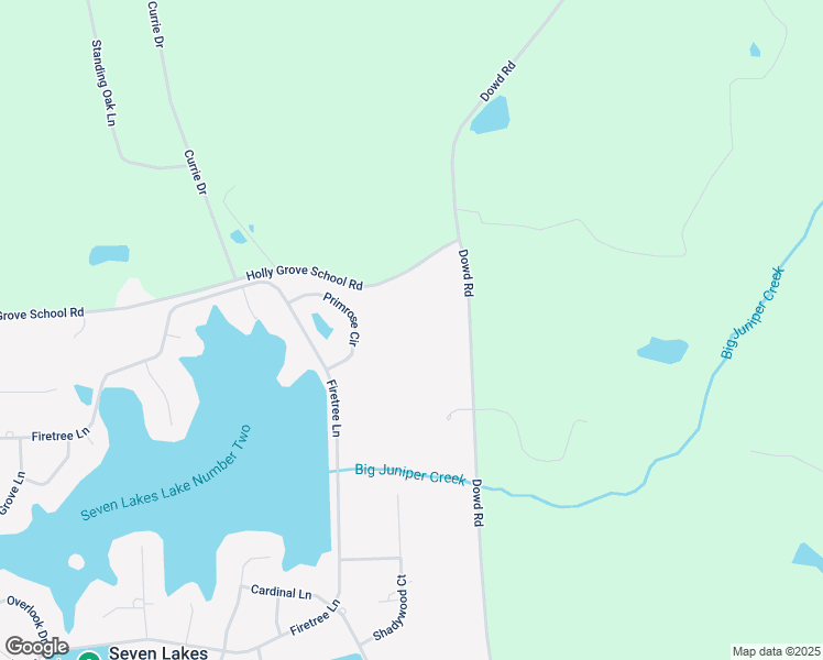 map of restaurants, bars, coffee shops, grocery stores, and more near 191 Holly Place in Seven Lakes