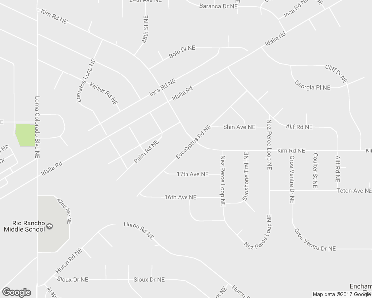 map of restaurants, bars, coffee shops, grocery stores, and more near 2001 Eucalyptus Road Northeast in Rio Rancho