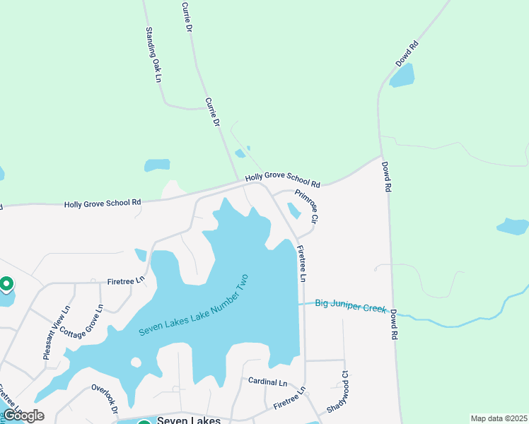 map of restaurants, bars, coffee shops, grocery stores, and more near 163 Firetree Lane in Seven Lakes