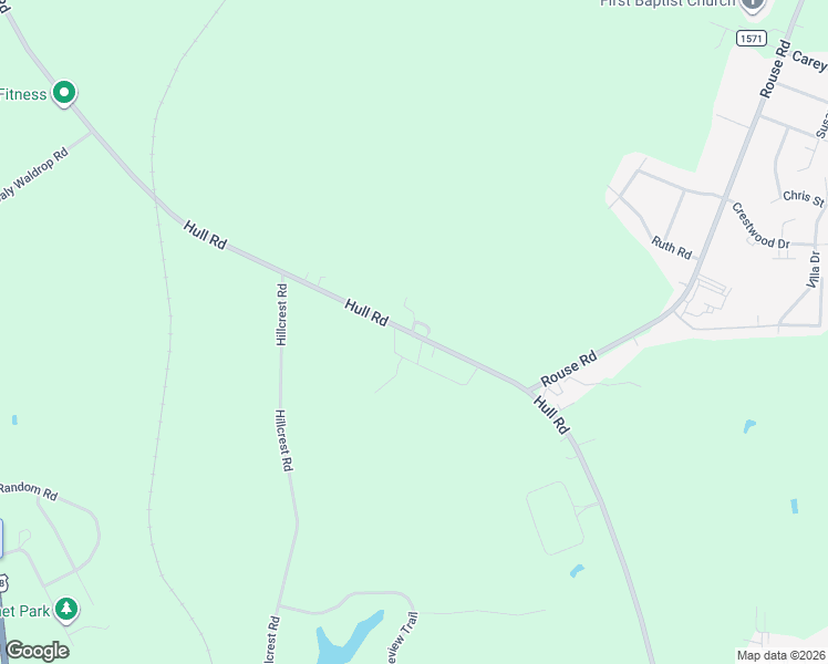 map of restaurants, bars, coffee shops, grocery stores, and more near 1929 Hull Road in Kinston