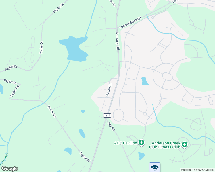 map of restaurants, bars, coffee shops, grocery stores, and more near 40 Pecan Drive in Spring Lake