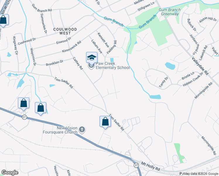 map of restaurants, bars, coffee shops, grocery stores, and more near in Charlotte