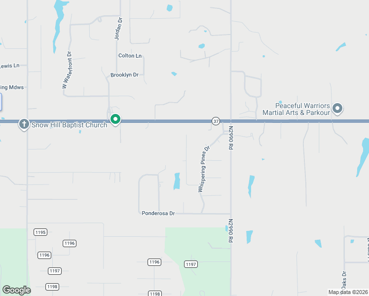 map of restaurants, bars, coffee shops, grocery stores, and more near 5 Loblolly Lane in Tuttle