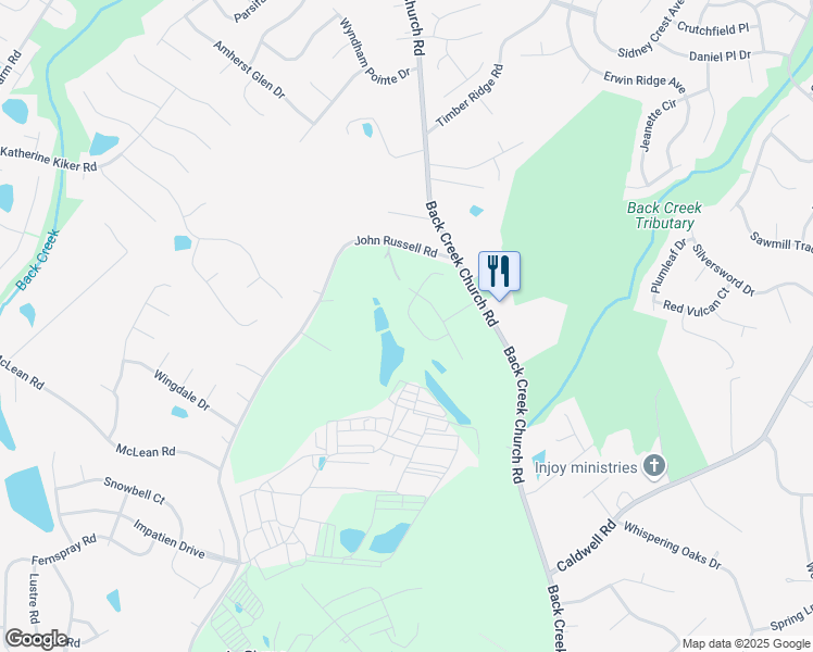 map of restaurants, bars, coffee shops, grocery stores, and more near 10907 Dapple Grey Lane in Charlotte