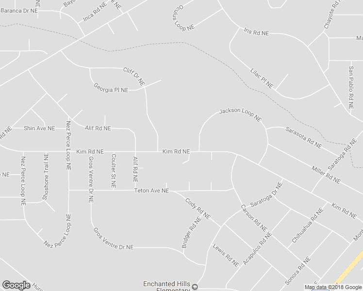 map of restaurants, bars, coffee shops, grocery stores, and more near 5390 Kim Road Northeast in Rio Rancho