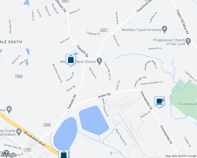 map of restaurants, bars, coffee shops, grocery stores, and more near 205 McCord Street in Charlotte