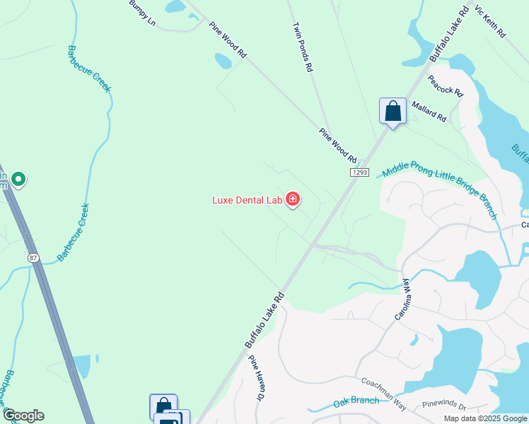 map of restaurants, bars, coffee shops, grocery stores, and more near 161 Edenberry Lane in Sanford