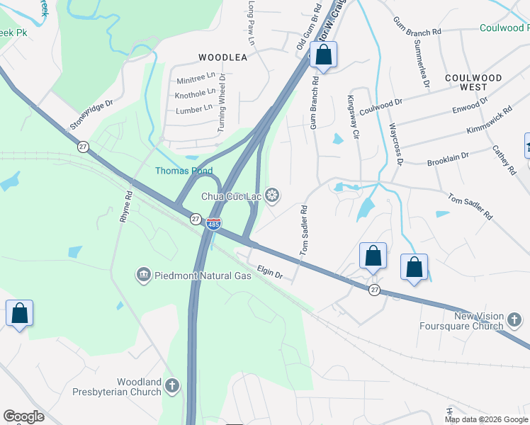 map of restaurants, bars, coffee shops, grocery stores, and more near 1717 Marita Drive in Charlotte