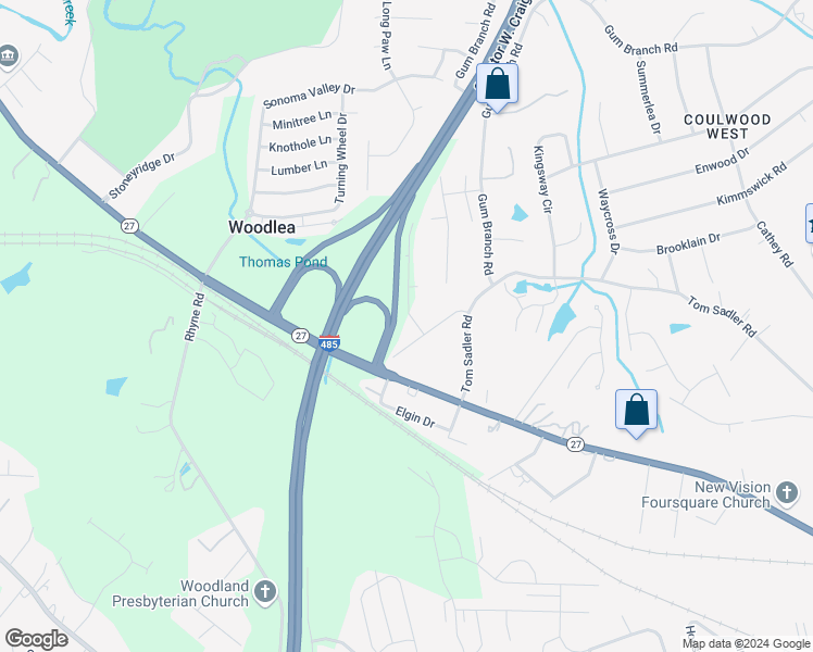 map of restaurants, bars, coffee shops, grocery stores, and more near 1717 Marita Drive in Charlotte