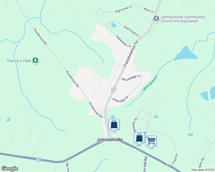 map of restaurants, bars, coffee shops, grocery stores, and more near 293 Lakeridge Drive in Cameron