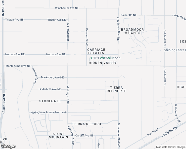 map of restaurants, bars, coffee shops, grocery stores, and more near Marksburg Avenue Northeast in Rio Rancho