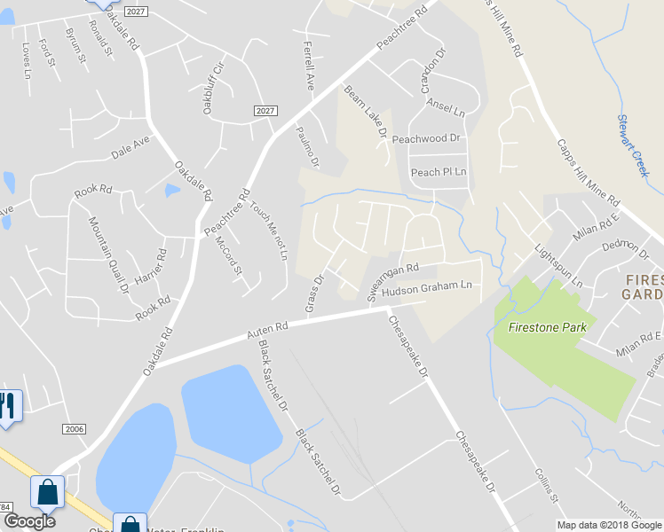 map of restaurants, bars, coffee shops, grocery stores, and more near 5305 Barley Lane in Charlotte