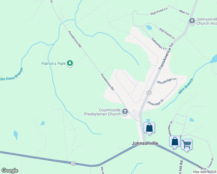 map of restaurants, bars, coffee shops, grocery stores, and more near 409 Ponderosa Road in Cameron