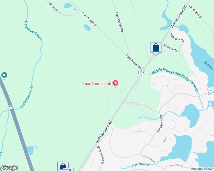 map of restaurants, bars, coffee shops, grocery stores, and more near 154 Edenberry Lane in Sanford