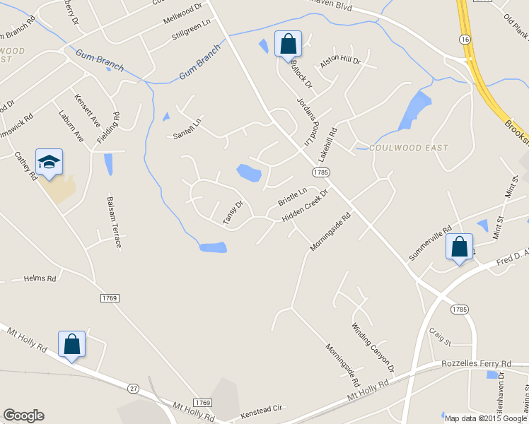 map of restaurants, bars, coffee shops, grocery stores, and more near 978 Stinson Glen Lane in Charlotte