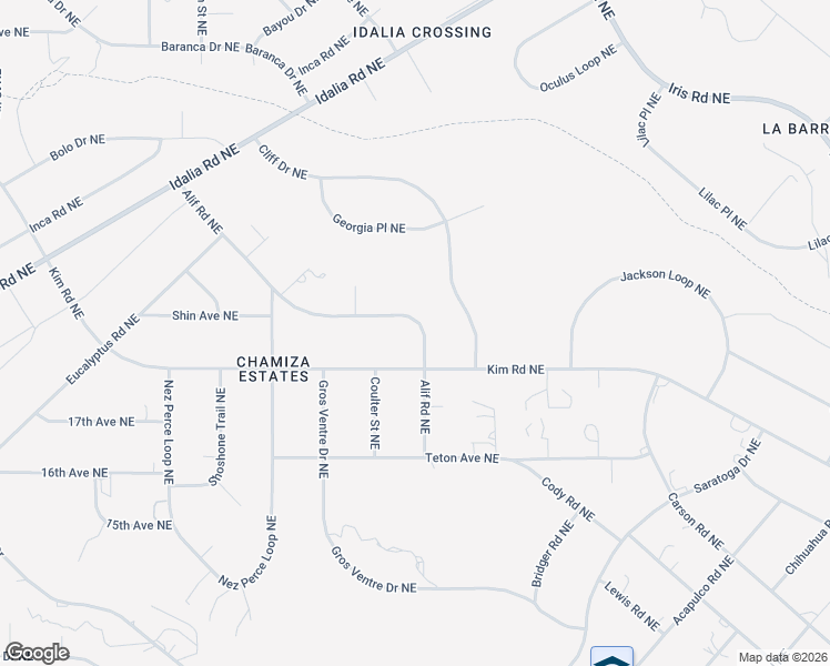 map of restaurants, bars, coffee shops, grocery stores, and more near 613 Cerro De Ortega Drive Southeast in Rio Rancho