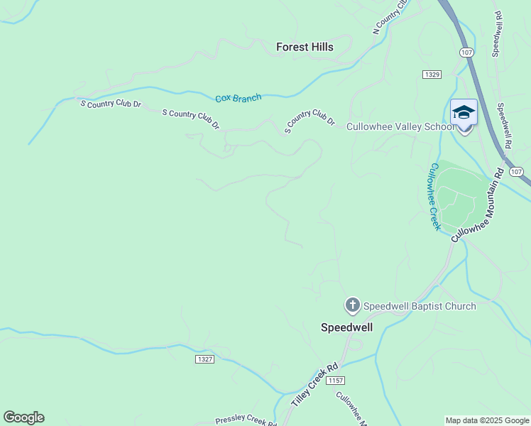 map of restaurants, bars, coffee shops, grocery stores, and more near 405 Speedwell Baptist Church Road in Cullowhee