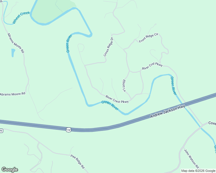 map of restaurants, bars, coffee shops, grocery stores, and more near 226 Zachary Lane in Rutherfordton